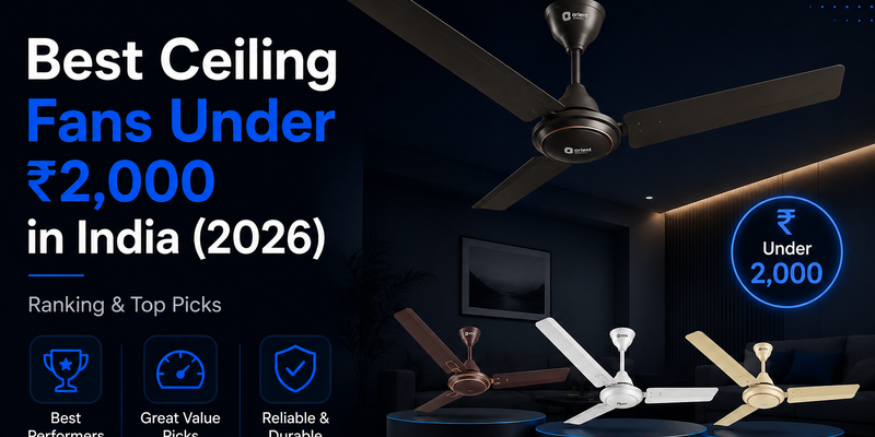 Best Ceiling Fans Under ₹2,000 in India (2026) — Ranking