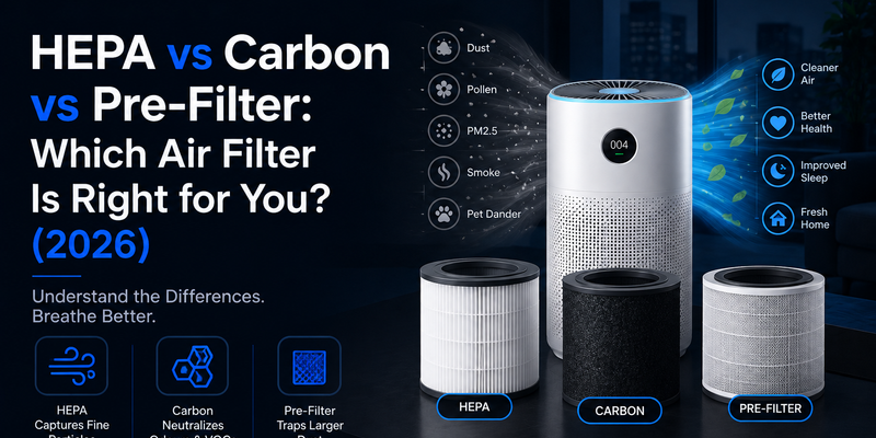 HEPA vs Carbon vs Pre-Filter: Which Air Purifier Filter Do You Need?